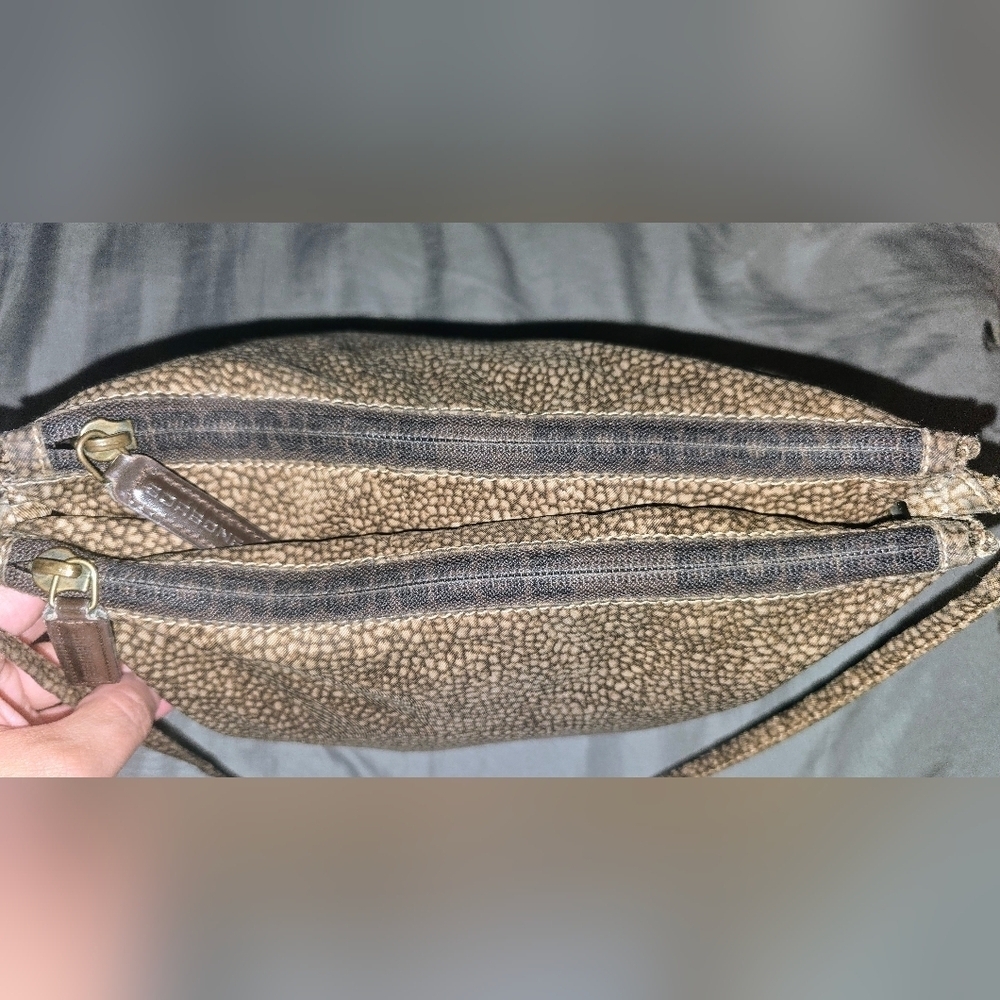 Vintage Elegant Borbonese Tan Crossbody Bag With Three Pouches - Picture 6 of 9